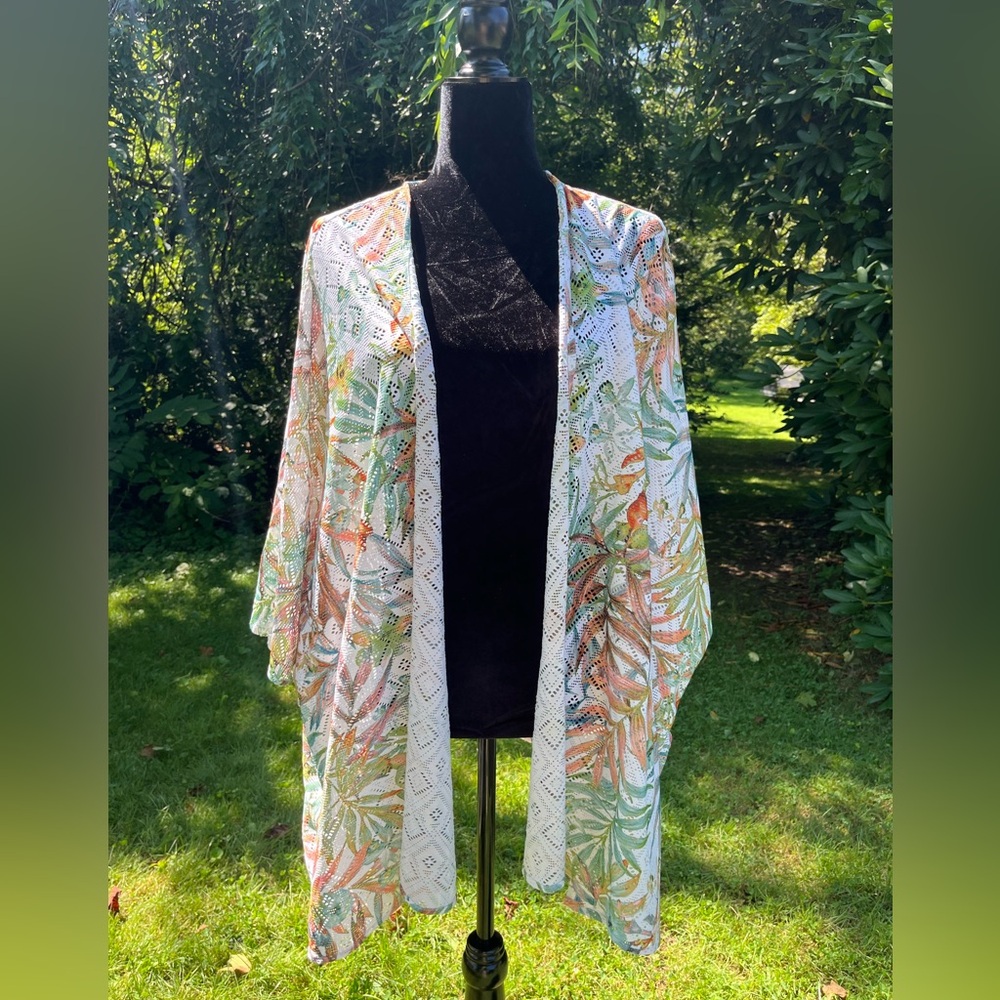 Roz & Ali Multicolor Floral Cardigan